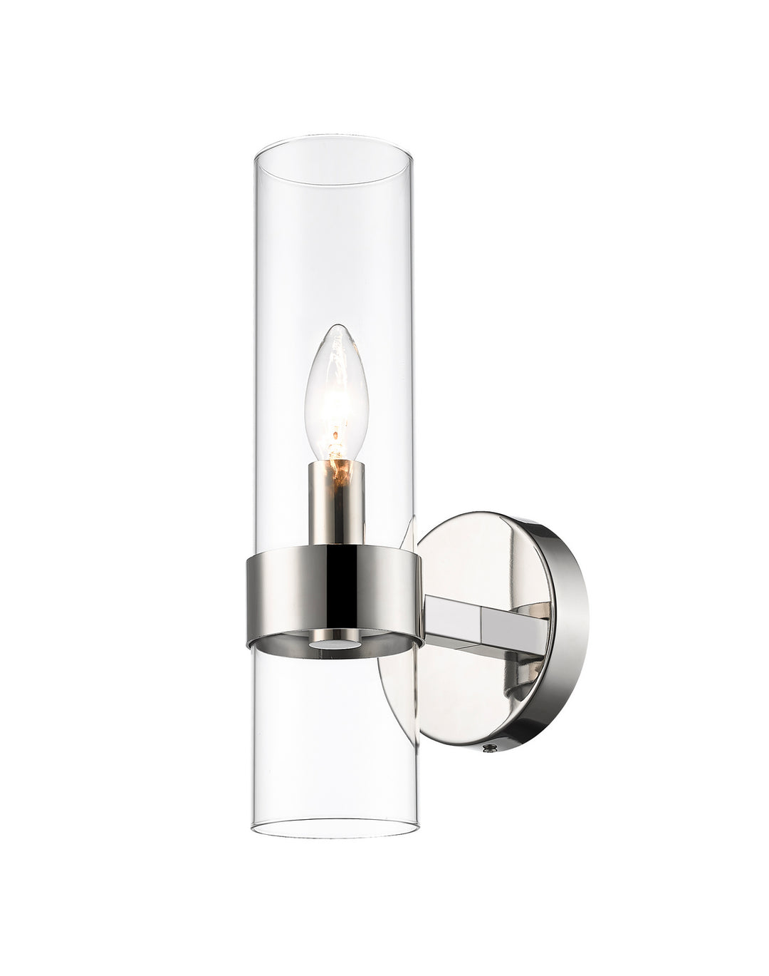 Datus One Light Wall Sconce in Polished Nickel - available from The Lighting Shoppe, trusted by Canadian homeowners