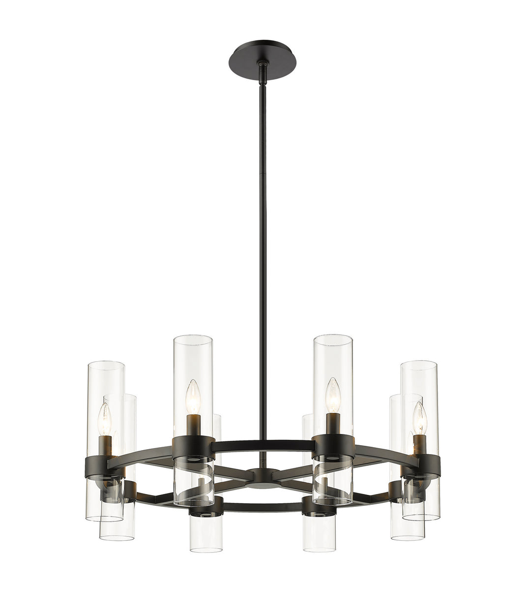Z-Lite Canada - 4008-8MB - Eight Light Chandelier - Datus - Matte Black