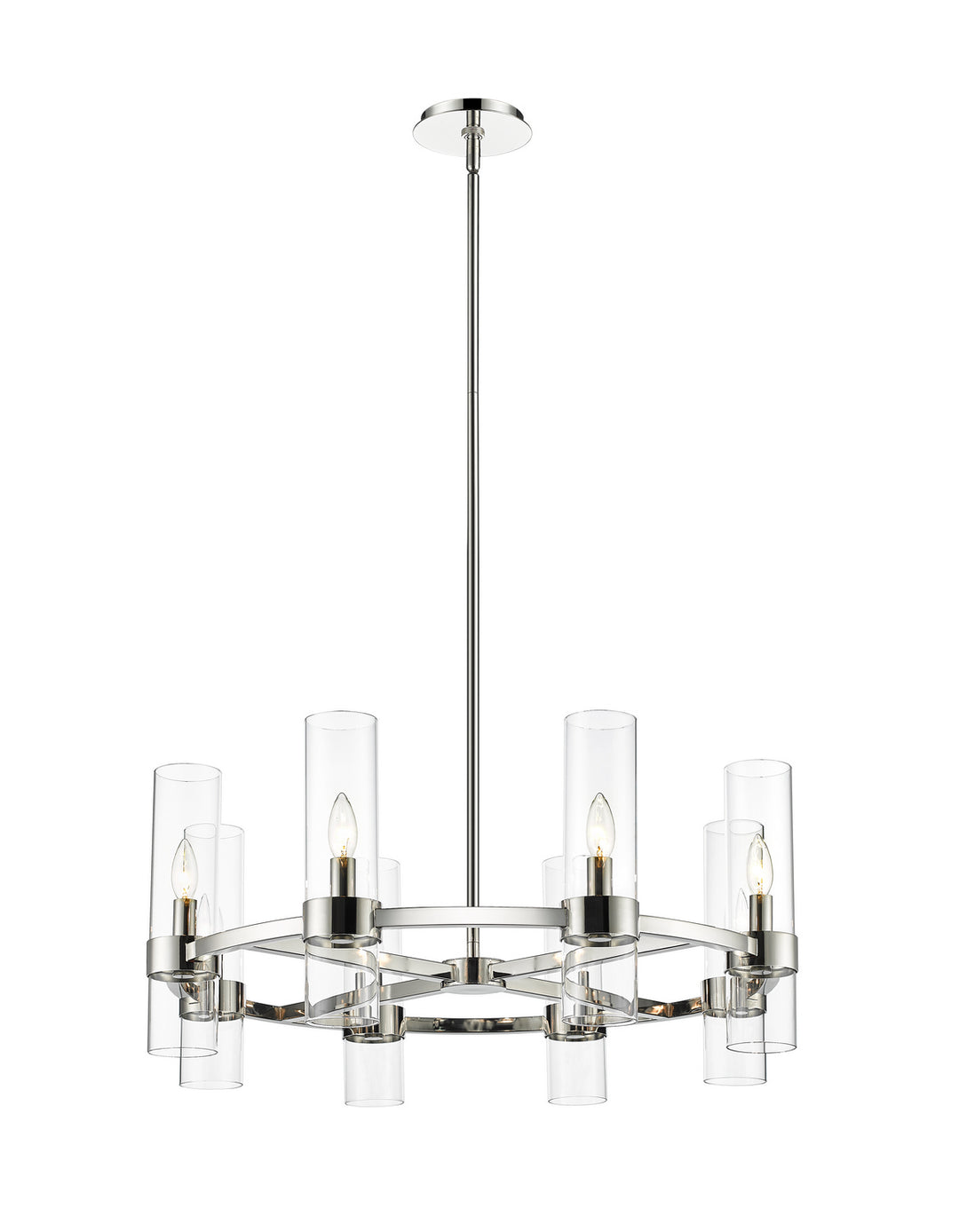 Z-Lite Canada - 4008-8PN - Eight Light Chandelier - Datus - Polished Nickel