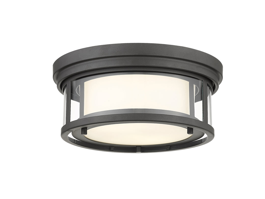 Willow Two Light Flush Mount in Bronze - available from The Lighting Shoppe, trusted by Canadian homeowners