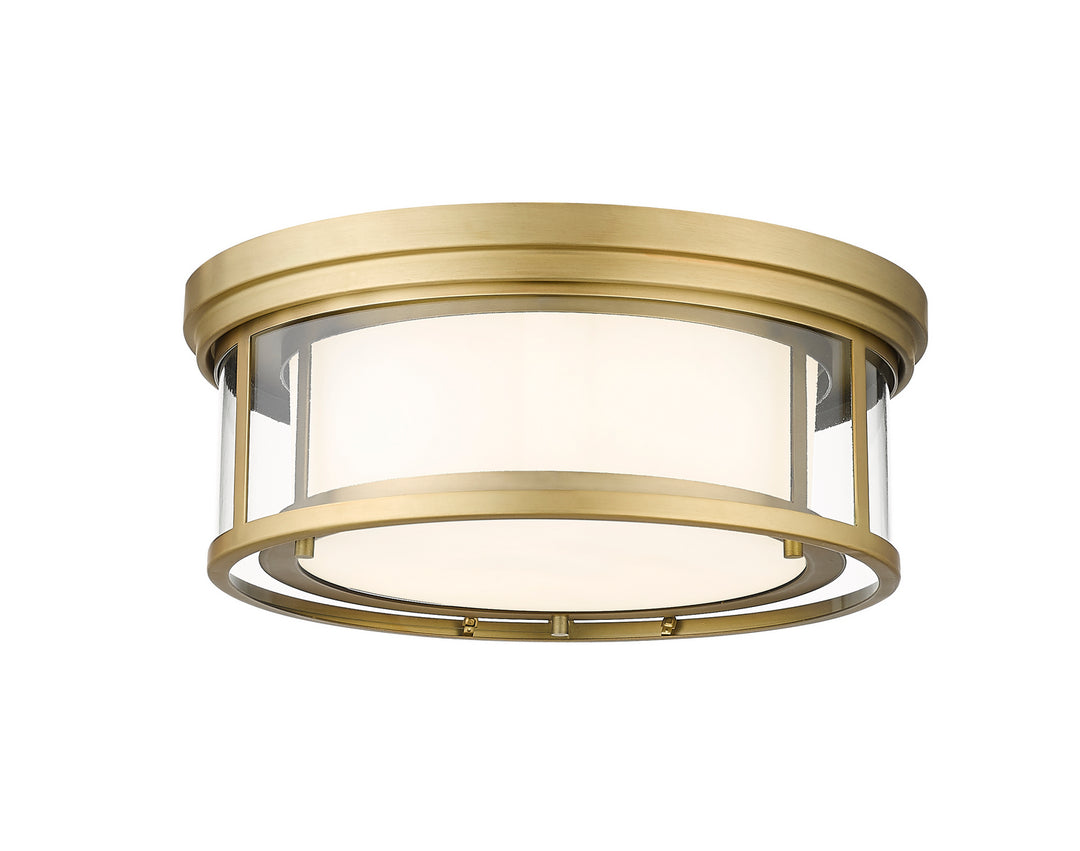 Willow Three Light Flush Mount in Olde Brass - available from The Lighting Shoppe, trusted by Canadian homeowners