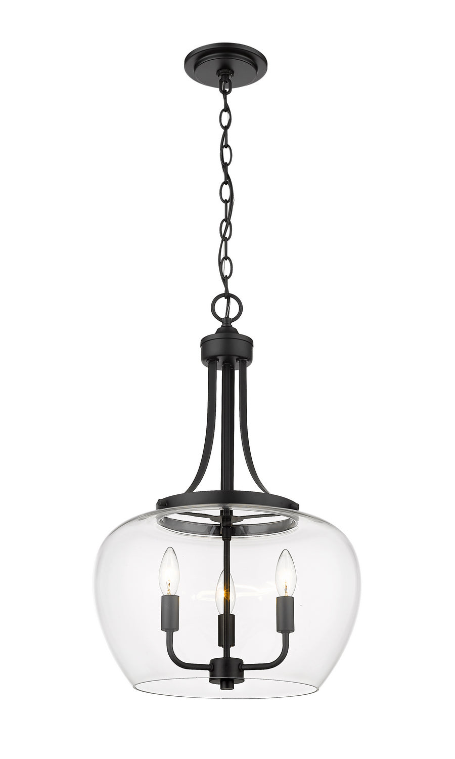 Z-Lite Canada - 473P16-MB - Three Light Pendant - Joliet - Matte Black