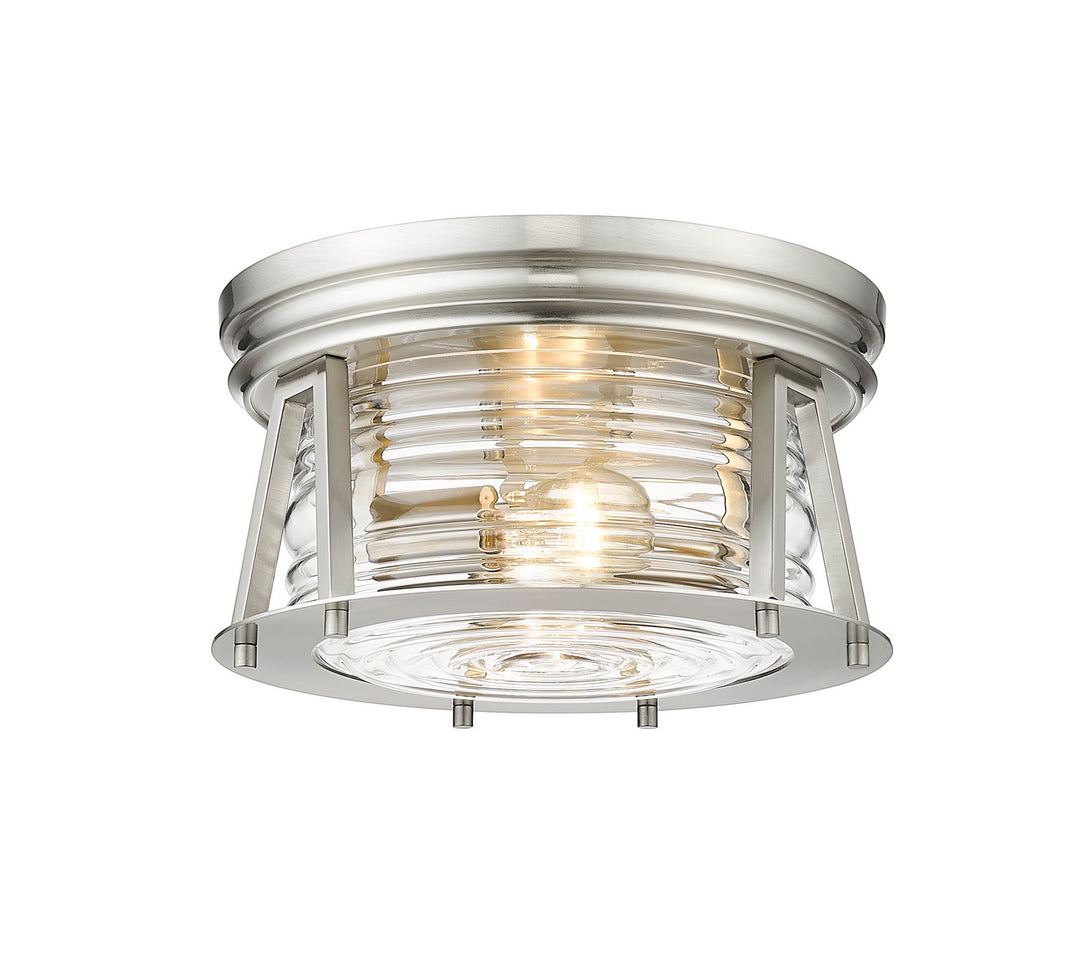 Cape Harbor Two Light Flush Mount in Brushed Nickel - available from The Lighting Shoppe, trusted by Canadian homeowners