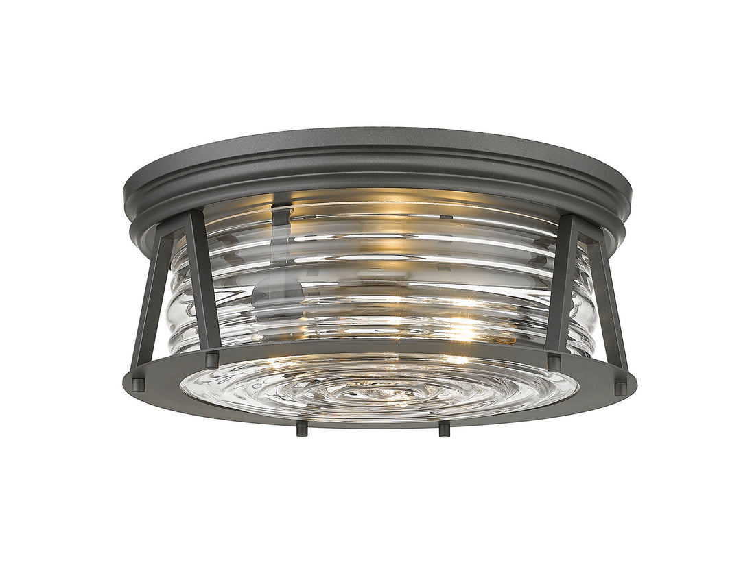 Cape Harbor Three Light Flush Mount in Bronze - available from The Lighting Shoppe, trusted by Canadian homeowners