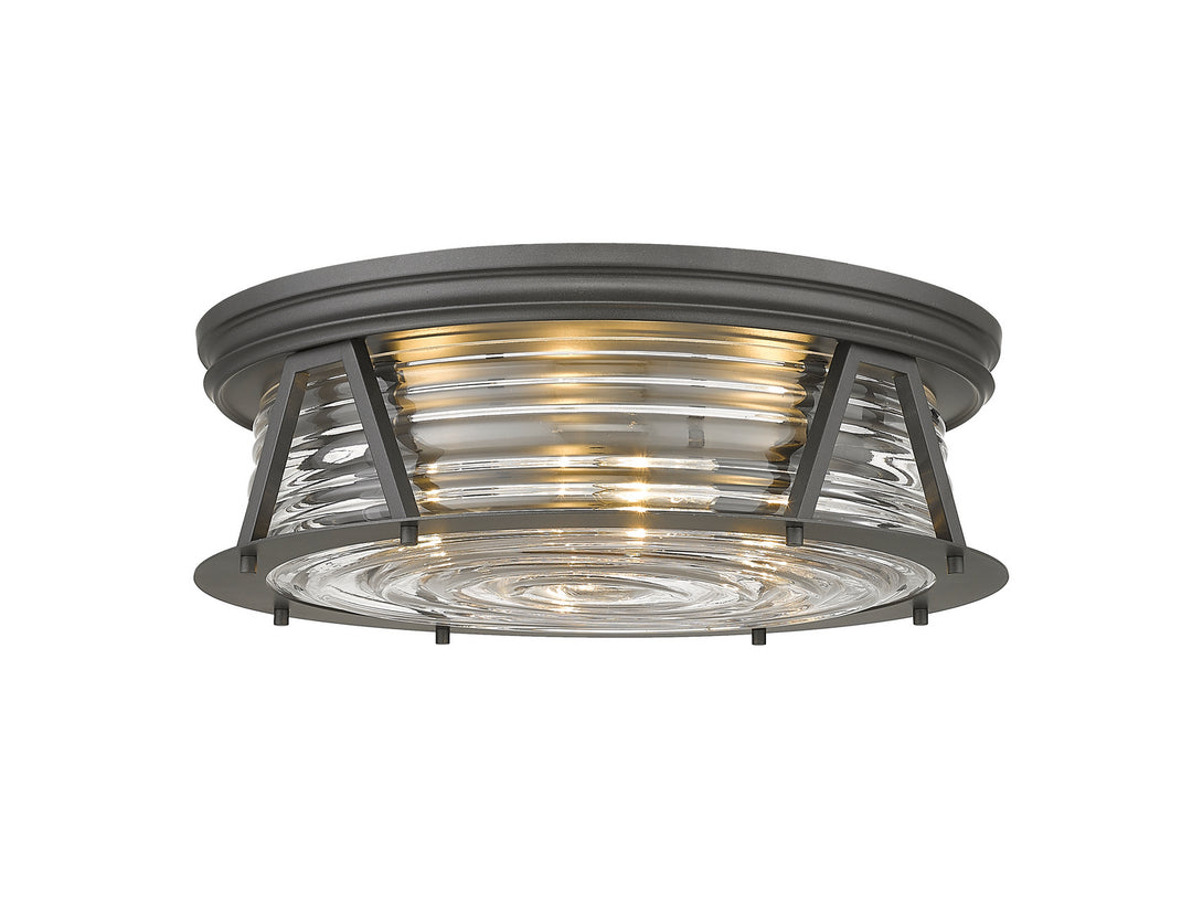 Cape Harbor Four Light Flush Mount in Bronze - available from The Lighting Shoppe, trusted by Canadian homeowners