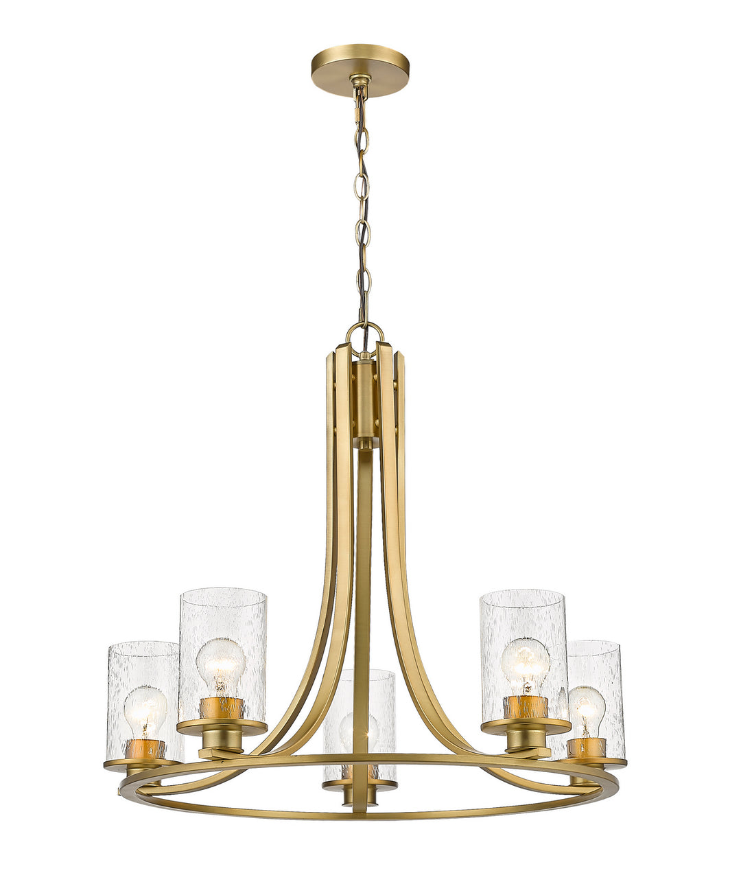 Beckett Five Light Chandelier in Olde Brass - available from The Lighting Shoppe, trusted by Canadian homeowners