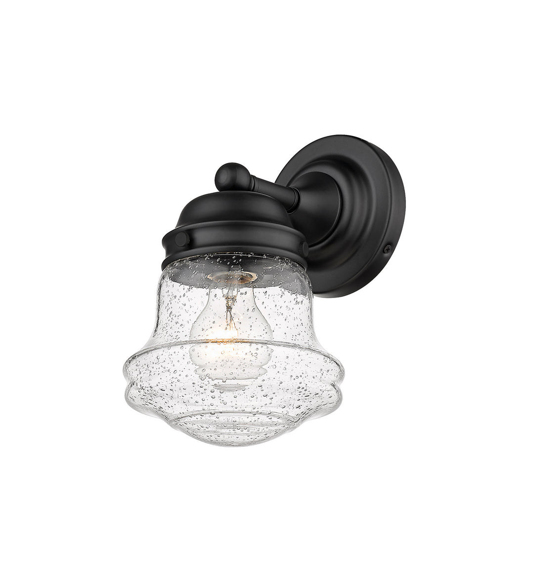 Vaughn One Light Wall Sconce in Matte Black - available from The Lighting Shoppe, trusted by Canadian homeowners