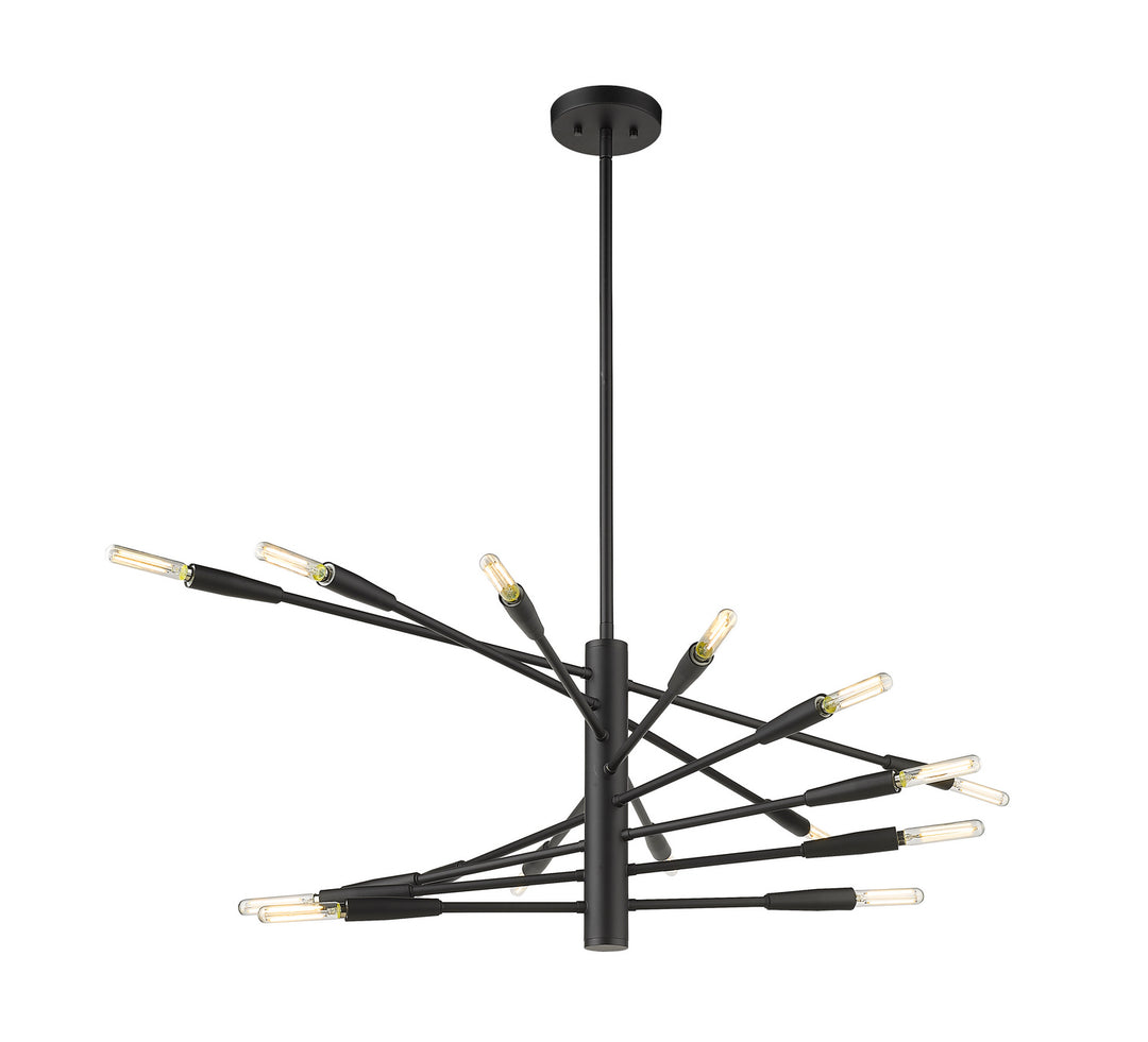 Ascension 16 Light Chandelier in Matte Black - available from The Lighting Shoppe, trusted by Canadian homeowners