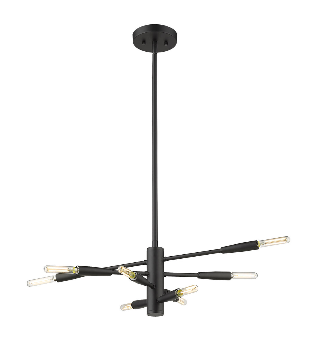 Ascension Eight Light Chandelier in Matte Black - available from The Lighting Shoppe, trusted by Canadian homeowners