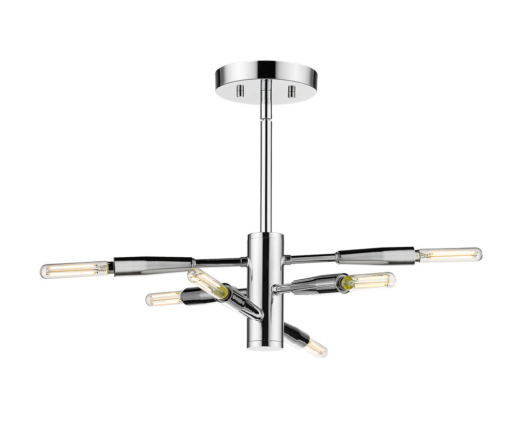 Ascension Six Light Semi Flush Mount in Chrome - available from The Lighting Shoppe, trusted by Canadian homeowners