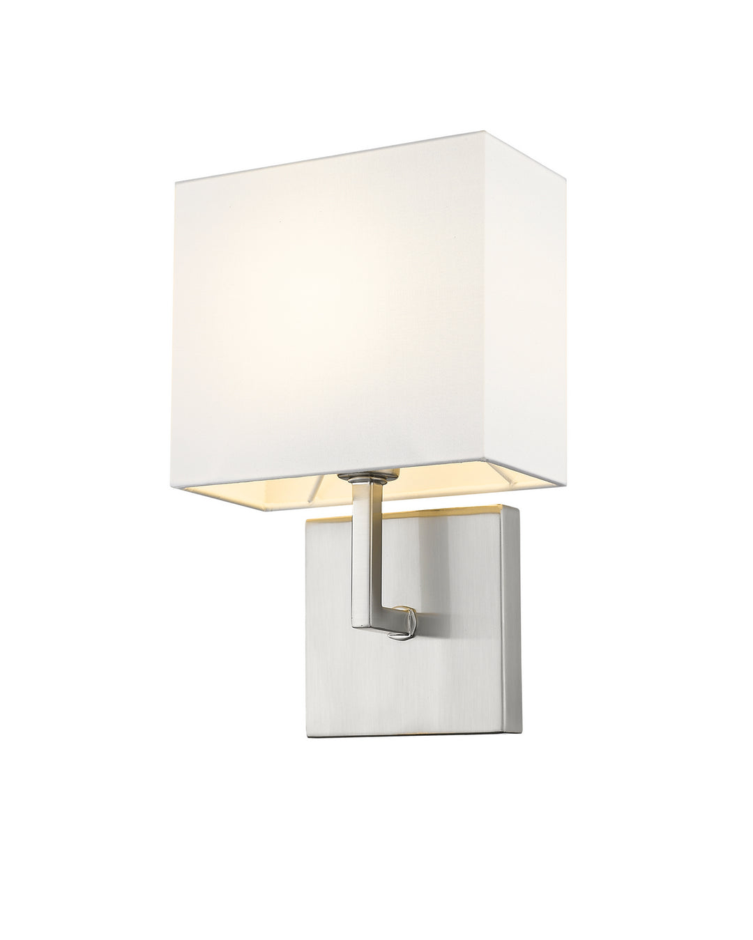 Saxon One Light Wall Sconce in Brushed Nickel - available from The Lighting Shoppe, trusted by Canadian homeowners