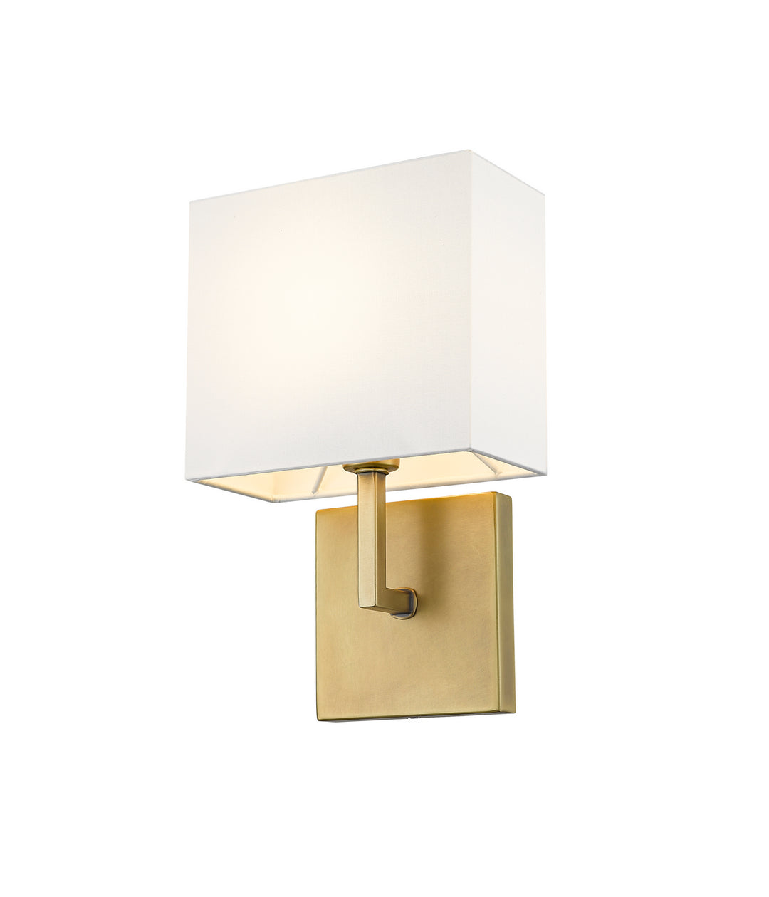 Saxon One Light Wall Sconce in Rubbed Brass - available from The Lighting Shoppe, trusted by Canadian homeowners