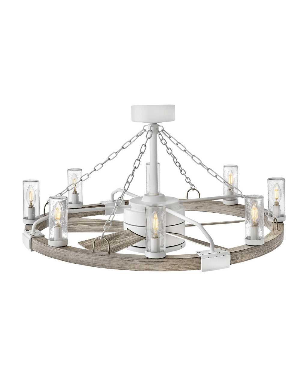 Sawyer 36" with 28" LED Smart Fandelier in Matte White - available from The Lighting Shoppe, trusted by Canadian homeowners