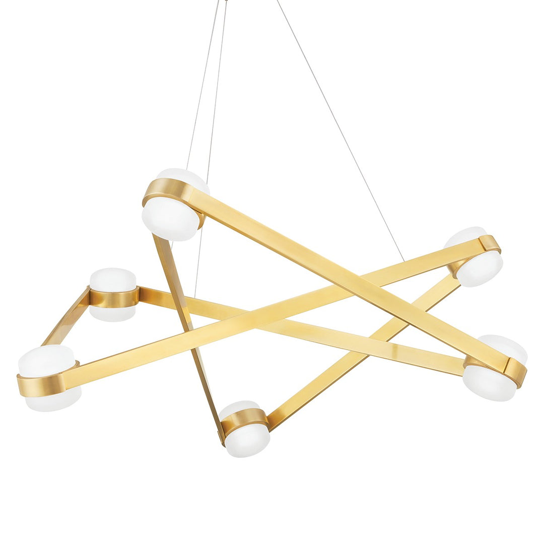 Orbit LED Chandelier in Aged Brass - available from The Lighting Shoppe, trusted by Canadian homeowners