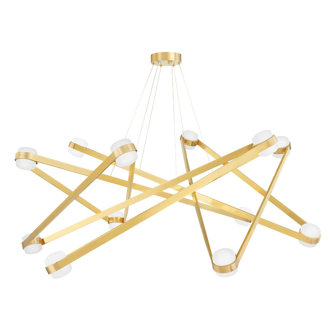 Orbit LED Chandelier in Aged Brass - available from The Lighting Shoppe, trusted by Canadian homeowners