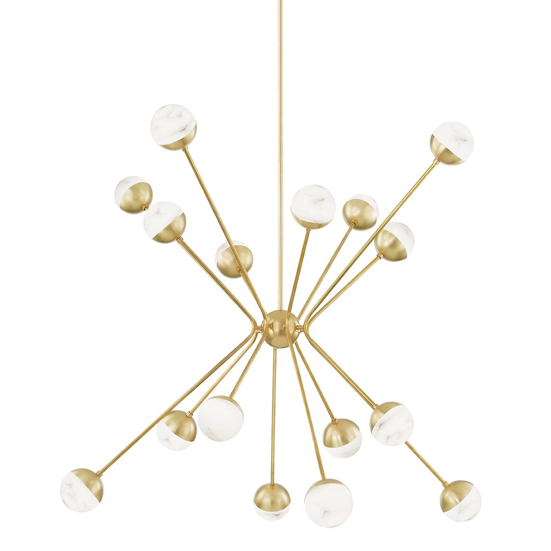 Saratoga LED Chandelier in Aged Brass - available from The Lighting Shoppe, trusted by Canadian homeowners