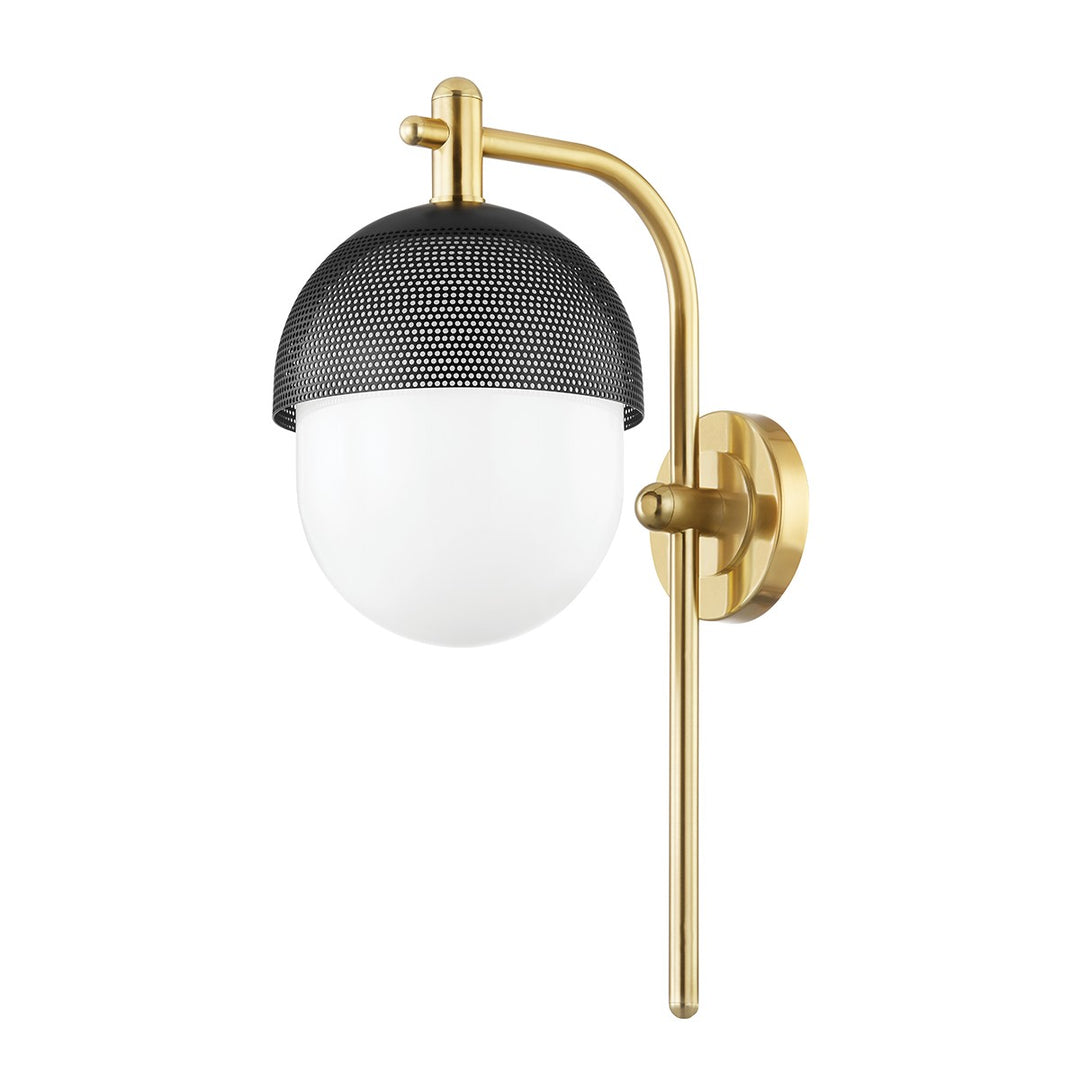 Hudson Valley Canada - 6100-AGB/BK - One Light Wall Sconce - Nyack - Aged Brass