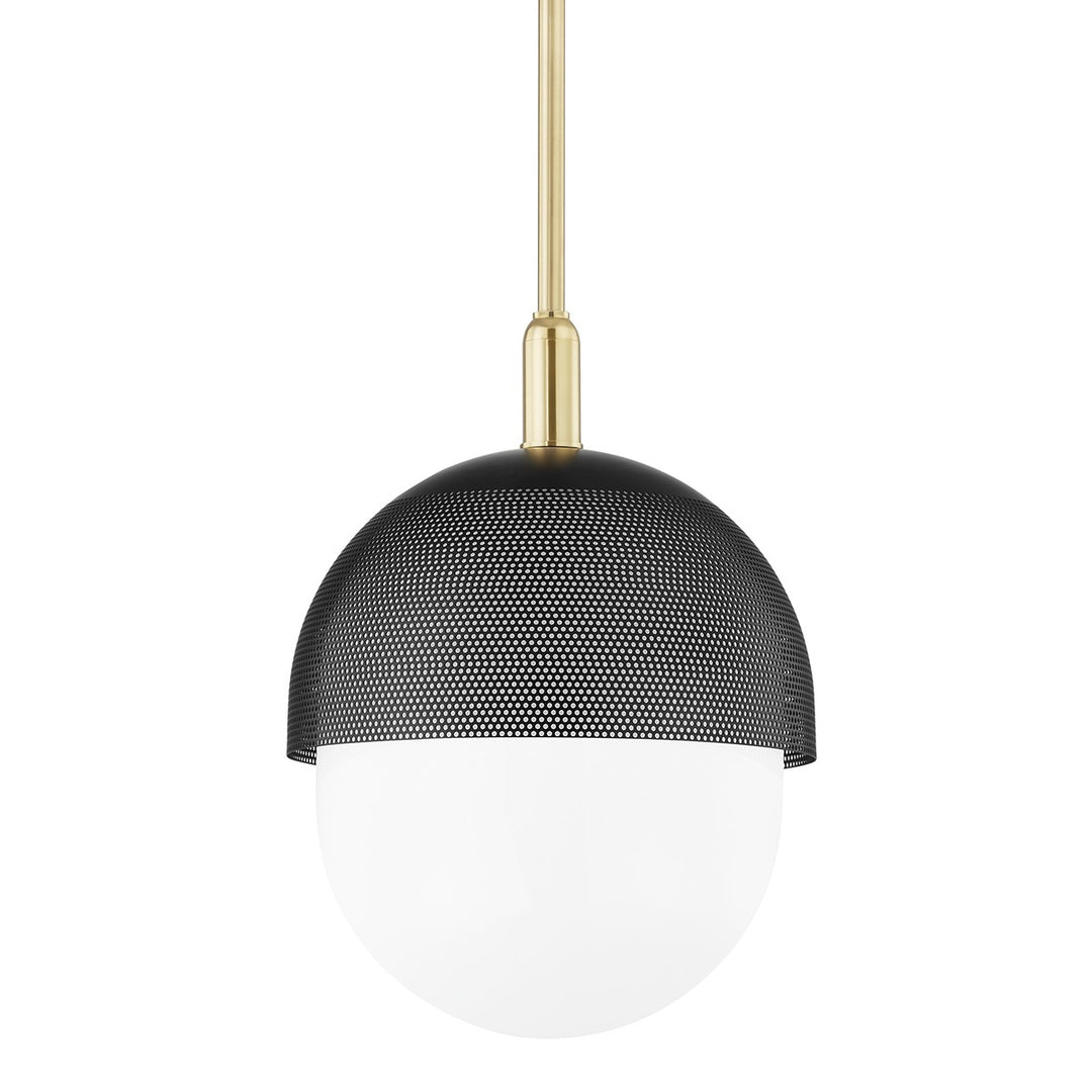 Nyack One Light Pendant in Aged Brass/Black - available from The Lighting Shoppe, trusted by Canadian homeowners