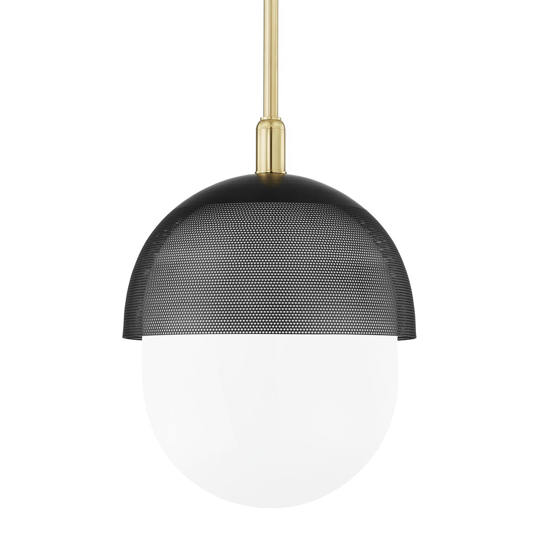 Nyack One Light Pendant in Aged Brass/Black - available from The Lighting Shoppe, trusted by Canadian homeowners