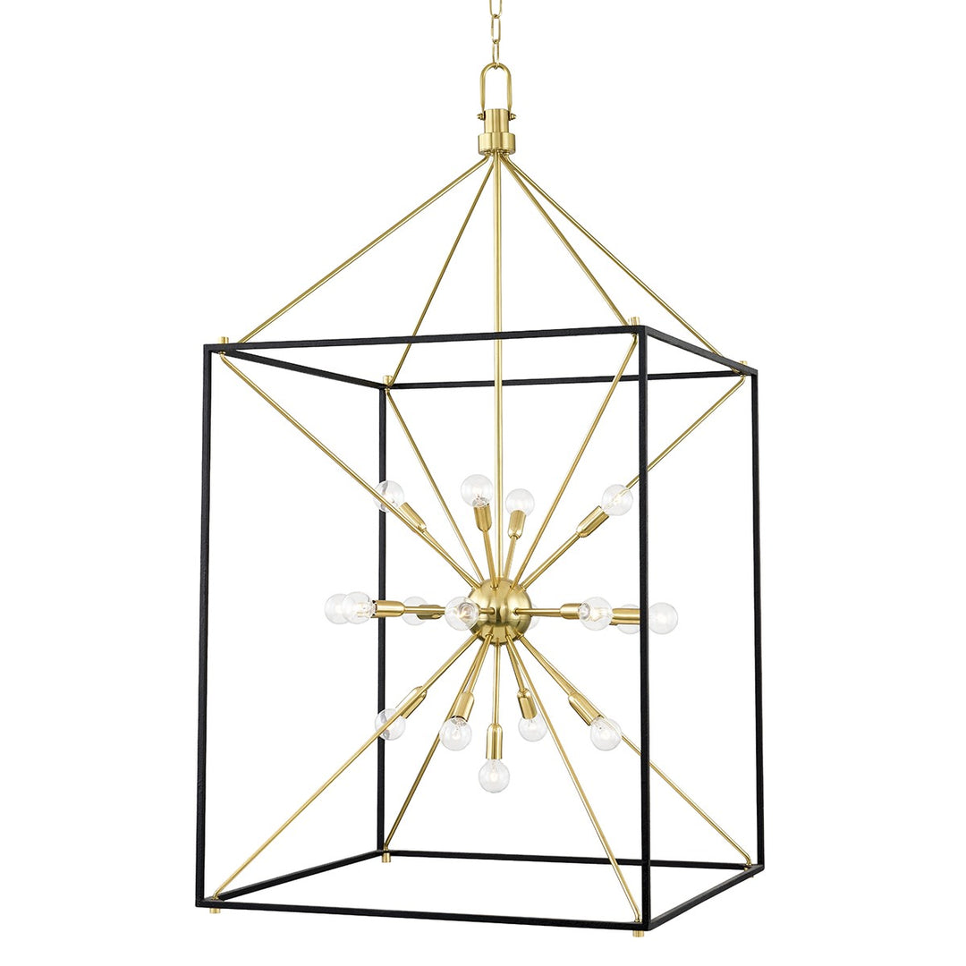 Hudson Valley Canada - 8927-AGB/BK - 25 Light Lantern - Glendale - Aged Brass