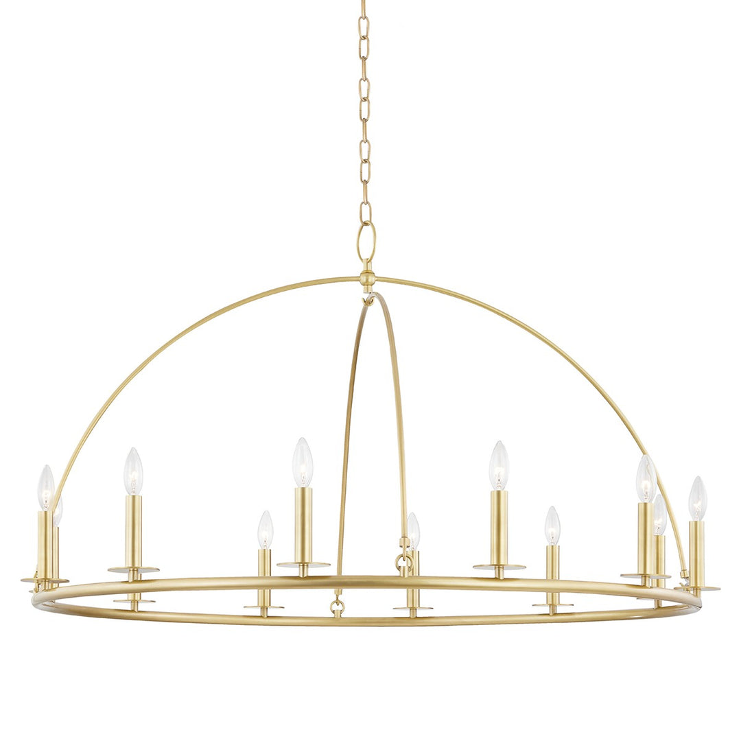 Howell 12 Light Chandelier in Aged Brass - available from The Lighting Shoppe, trusted by Canadian homeowners