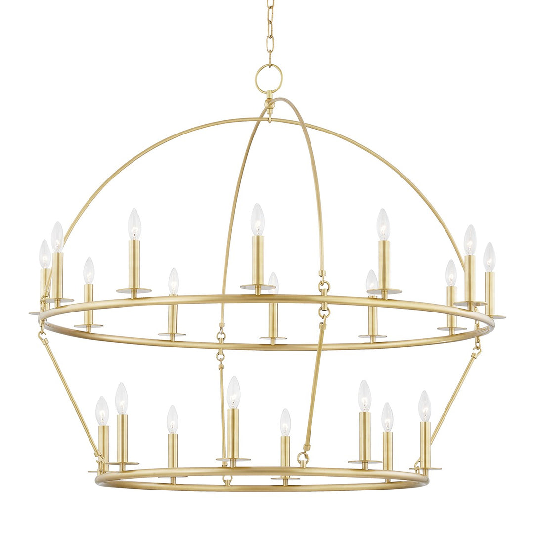 Howell 20 Light Chandelier in Aged Brass - available from The Lighting Shoppe, trusted by Canadian homeowners