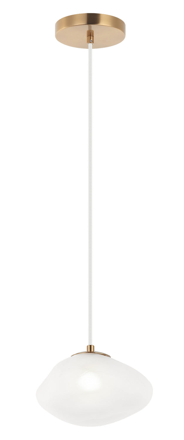 Melo One Light Pendant in Aged Gold Brass - available from The Lighting Shoppe, trusted by Canadian homeowners