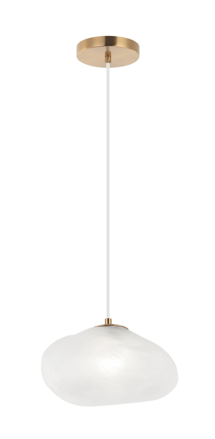 Melo One Light Pendant in Aged Gold Brass - available from The Lighting Shoppe, trusted by Canadian homeowners