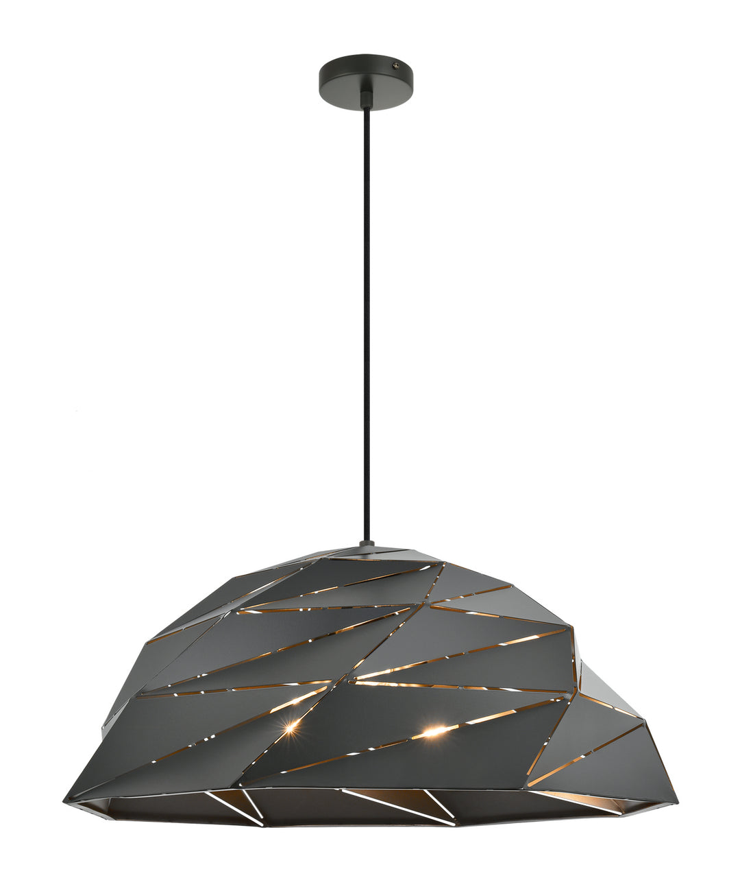 Riku Three Light Pendant in Dark Grey - available from The Lighting Shoppe, trusted by Canadian homeowners