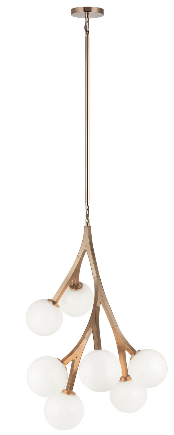 Rami Seven Light Chandelier in Aged Gold Brass - available from The Lighting Shoppe, trusted by Canadian homeowners