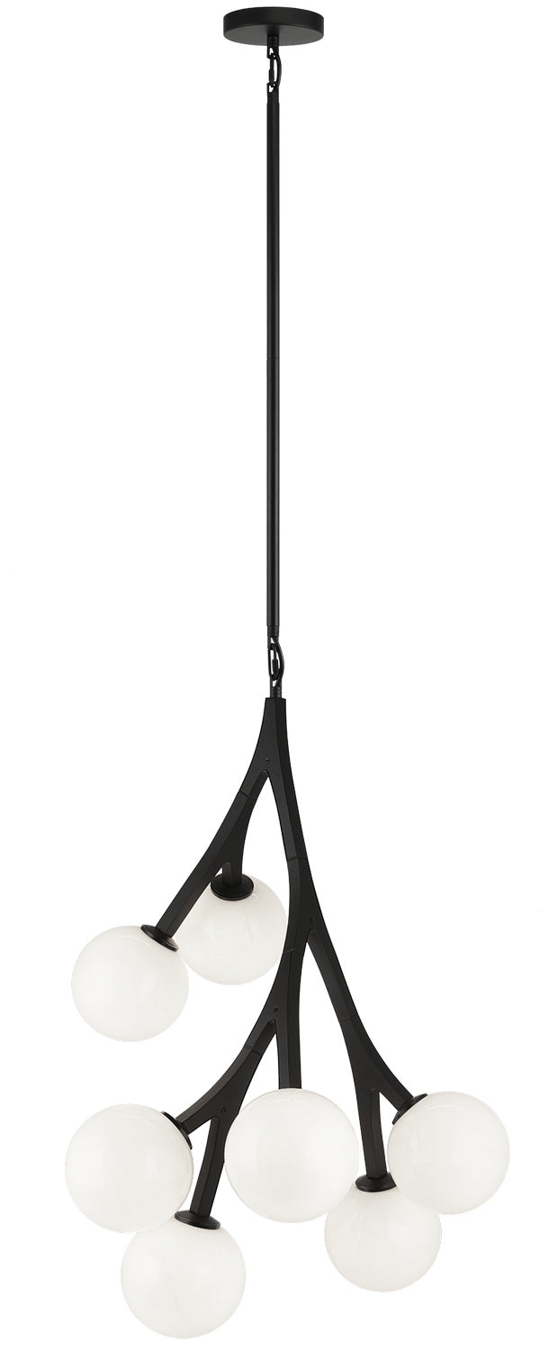 Rami Seven Light Chandelier in Black - available from The Lighting Shoppe, trusted by Canadian homeowners