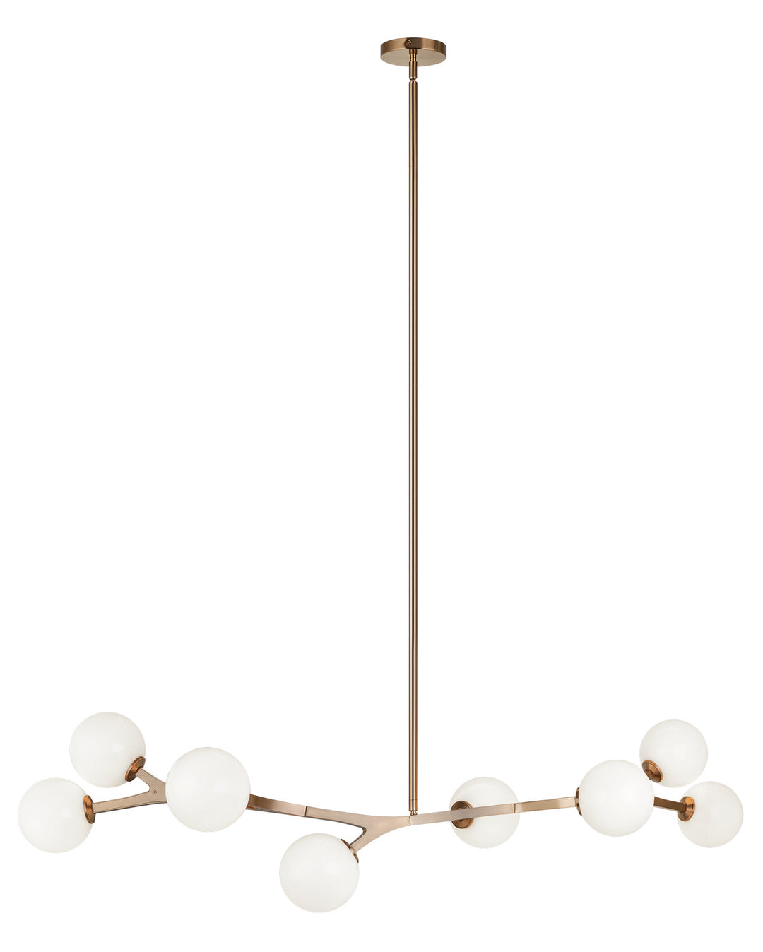 Rami Eight Light Chandelier in Aged Gold Brass - available from The Lighting Shoppe, trusted by Canadian homeowners