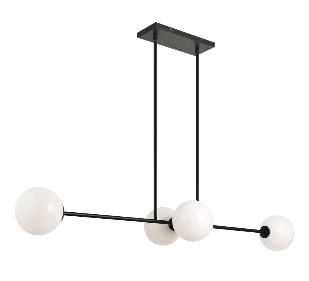 Novo Four Light Chandelier in Black - available from The Lighting Shoppe, trusted by Canadian homeowners