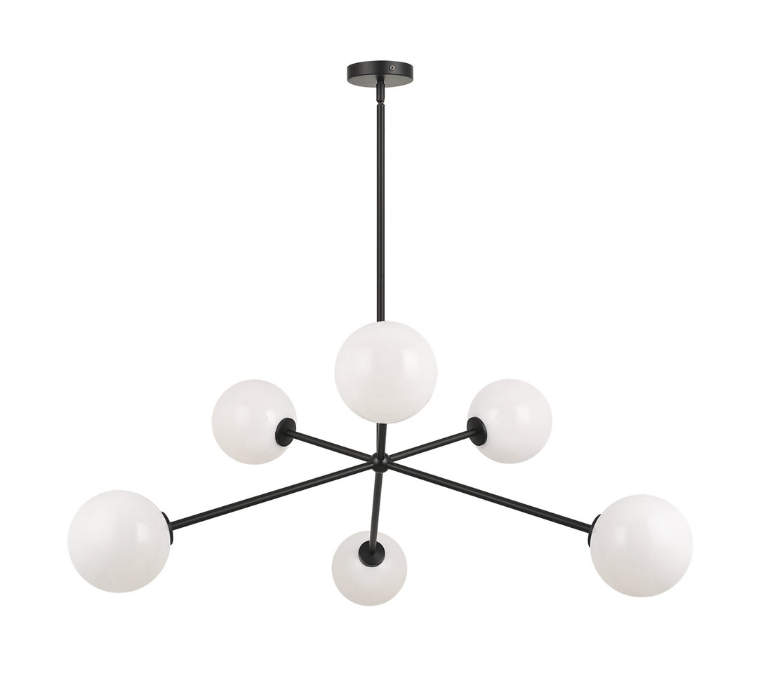 Novo Six Light Chandelier in Black - available from The Lighting Shoppe, trusted by Canadian homeowners
