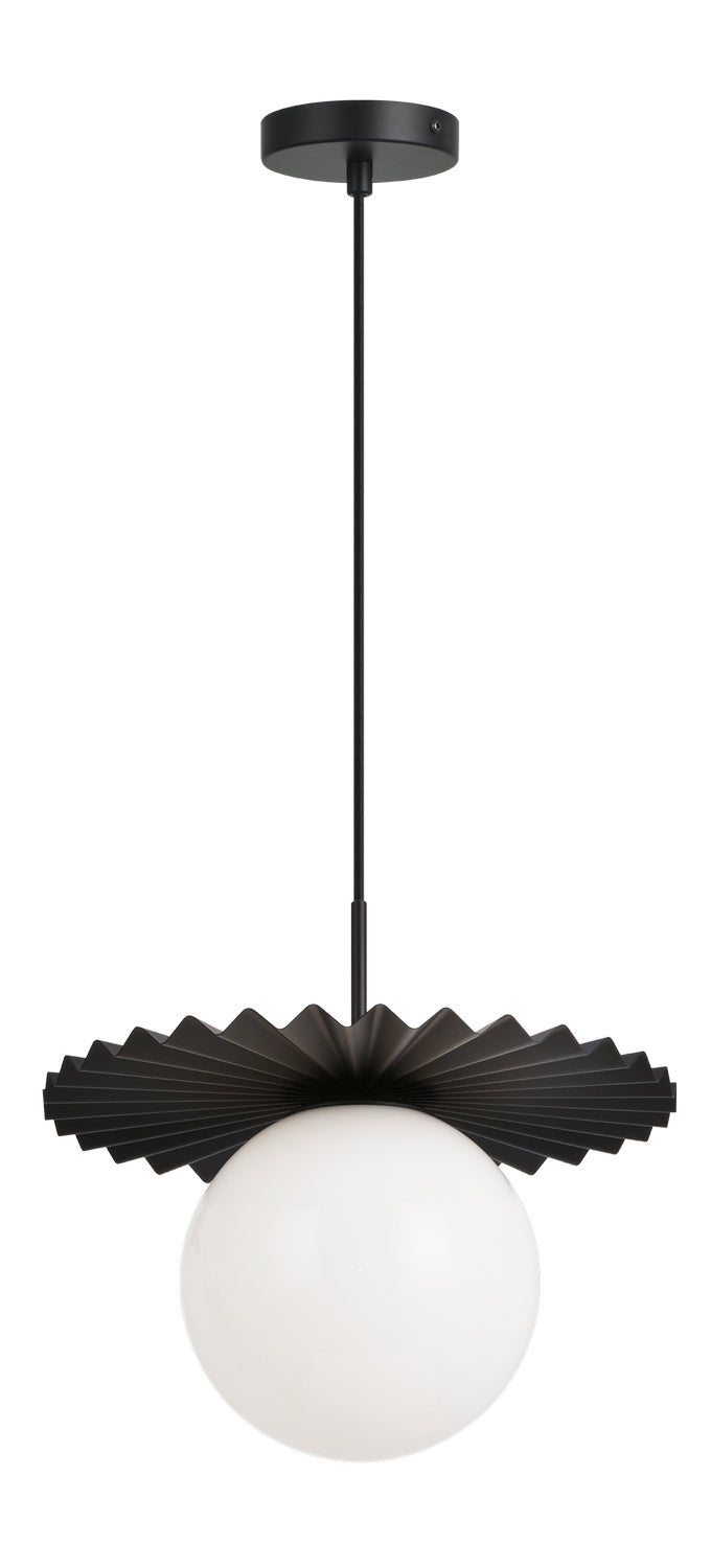 Modern Ruff One Light Pendant in Black - available from The Lighting Shoppe, trusted by Canadian homeowners