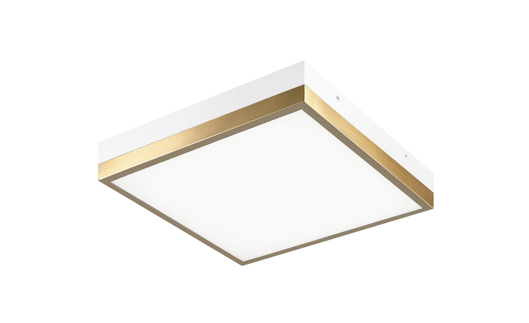 Matteo Canada - M11411WHAG - LED Flush Mount - Tux - White + Aged Gold Brass