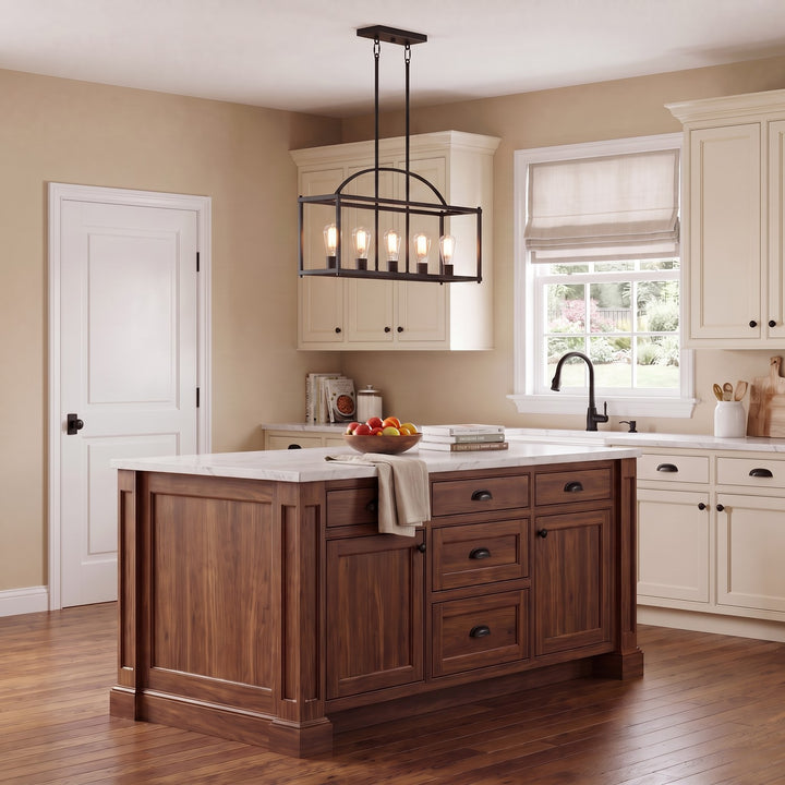 Savoy House - 1-190-5-89 - Five Light Linear Chandelier - Palladian - Matte Black