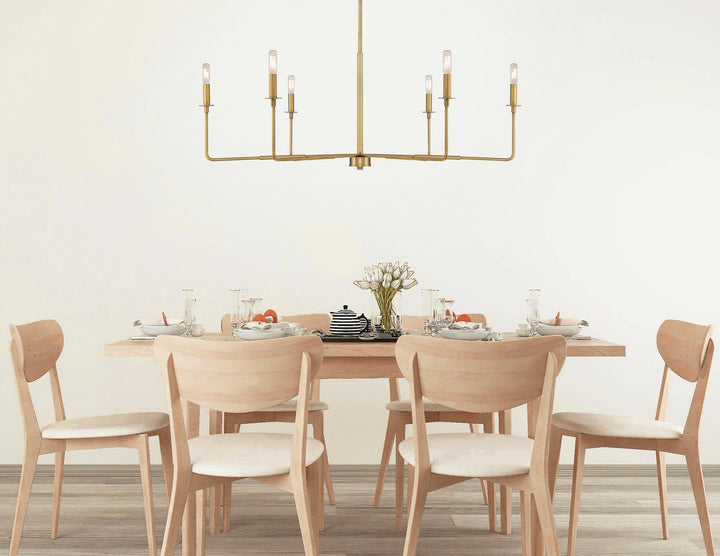 Savoy House - 1-2221-6-322 - Six Light Chandelier - Salerno - Warm Brass