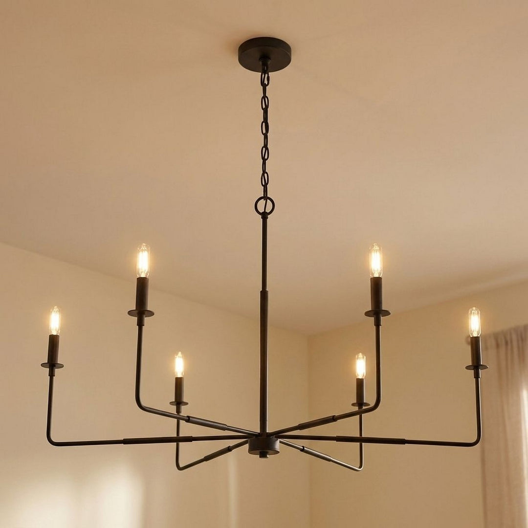 Savoy House - 1-2221-6-89 - Six Light Chandelier - Salerno - Matte Black