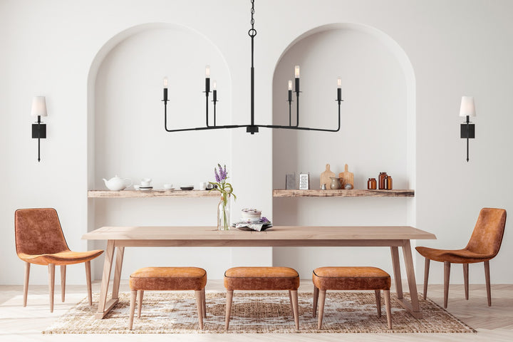 Savoy House - 1-2221-6-89 - Six Light Chandelier - Salerno - Matte Black