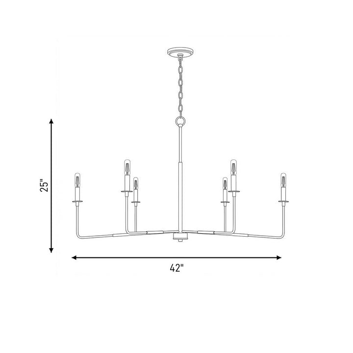 Savoy House - 1-2221-6-89 - Six Light Chandelier - Salerno - Matte Black