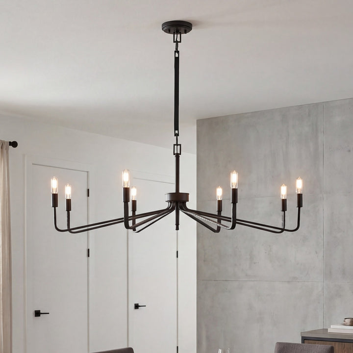 Savoy House - 1-6400-8-190 - Eight Light Chandelier - Salem - Forged Iron