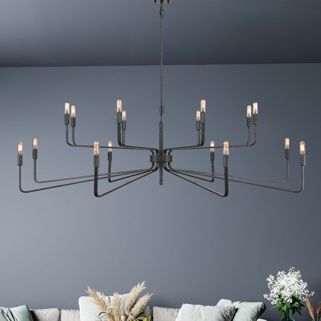Savoy House - 1-6402-16-190 - 16 Light Chandelier - Salem - Forged Iron