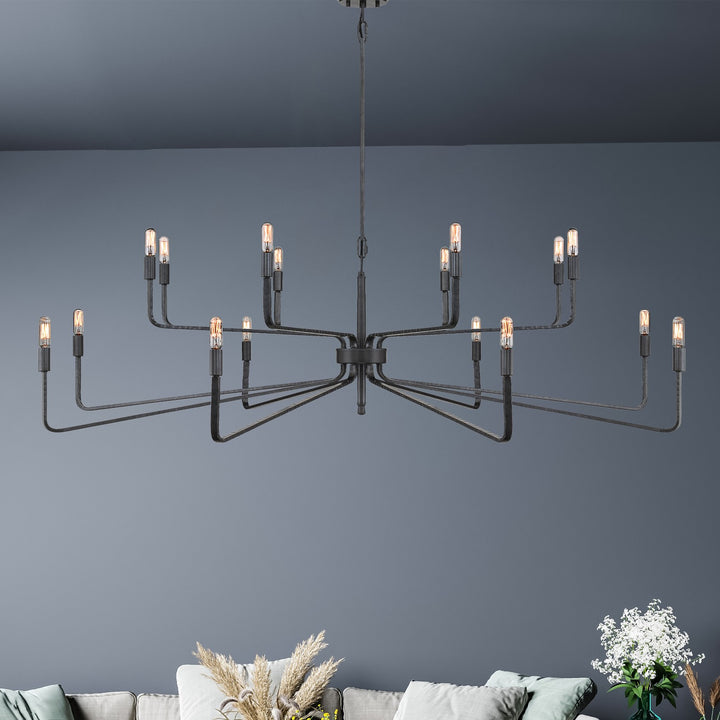 Savoy House - 1-6402-16-190 - 16 Light Chandelier - Salem - Forged Iron