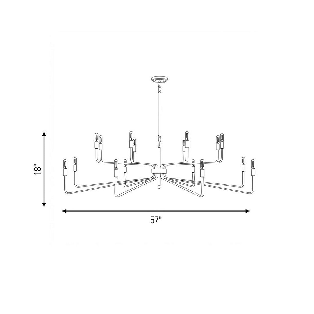 Savoy House - 1-6402-16-190 - 16 Light Chandelier - Salem - Forged Iron