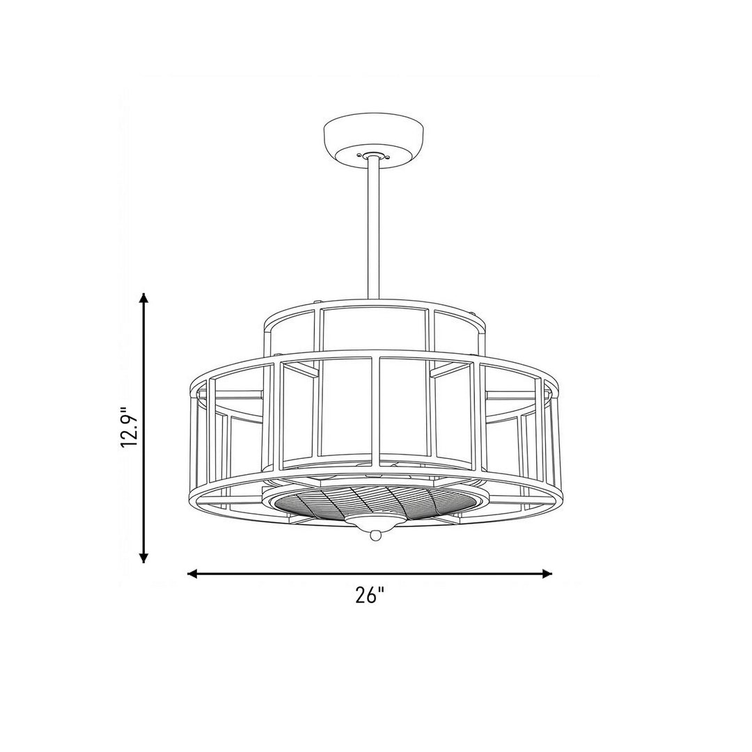 Savoy House - 30-FD-126-322 - LED Fan D'Lier - Oslo - Warm Brass