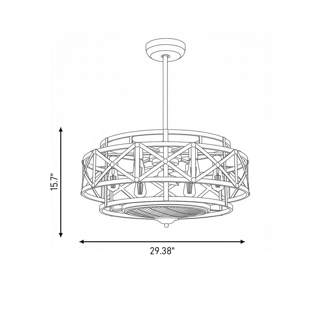 Savoy House - 34-FD-123-155 - LED Fan D'Lier - Colonade - Provence with Gold Accents