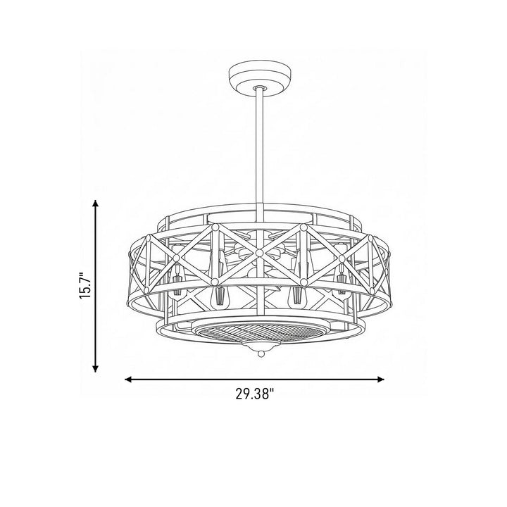 Savoy House - 34-FD-123-155 - LED Fan D'Lier - Colonade - Provence with Gold Accents