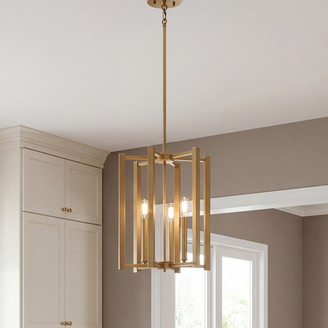 Savoy House - 3-7700-3-322 - Three Light Pendant - Benson - Warm Brass