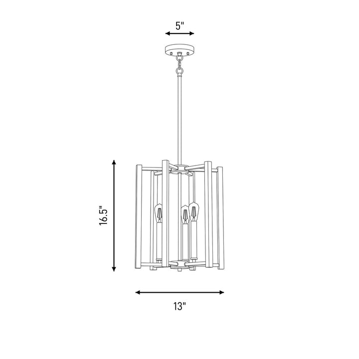 Savoy House - 3-7700-3-89 - Three Light Pendant - Benson - Matte Black